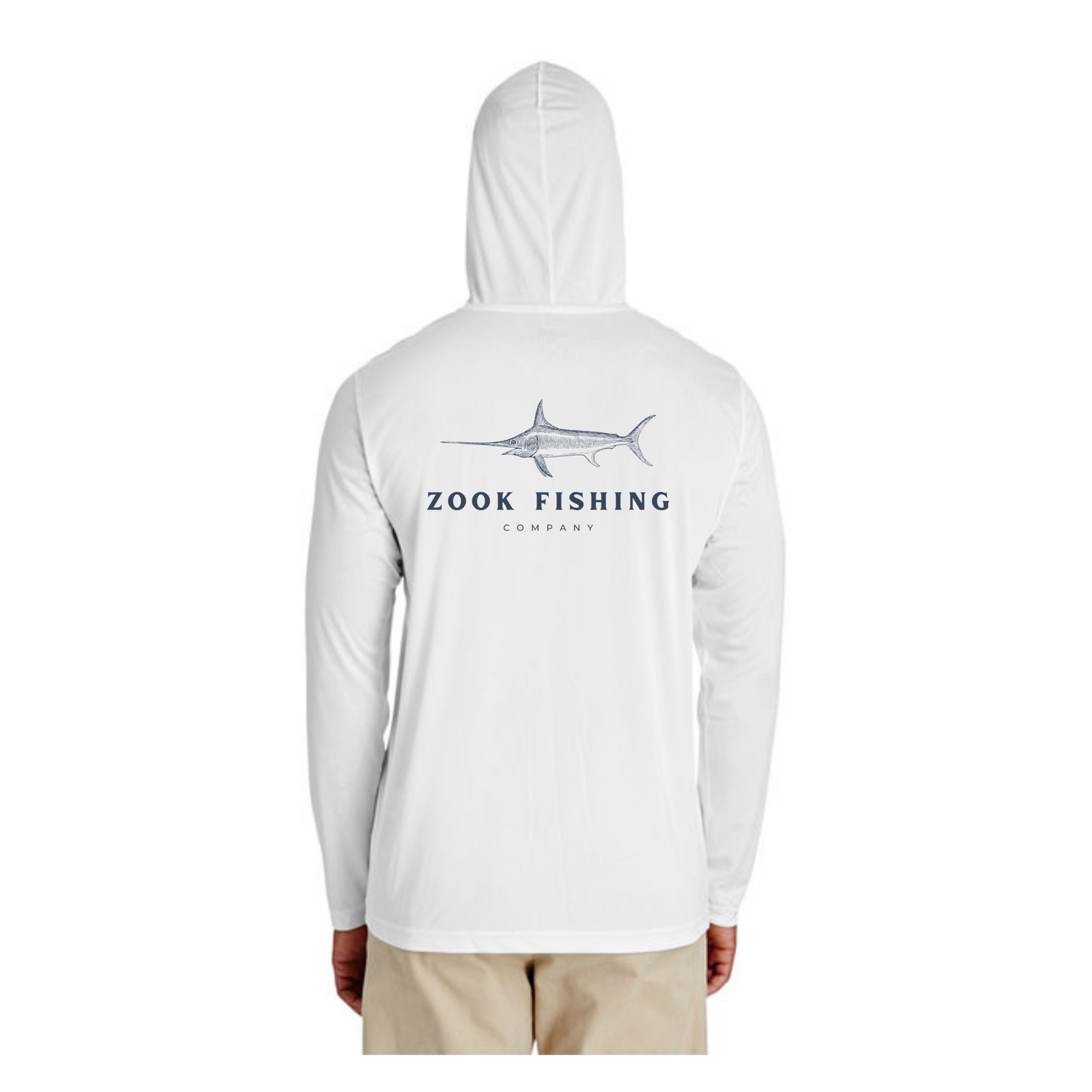 Zook Performance Long Sleeve Hoodie- Swordfish